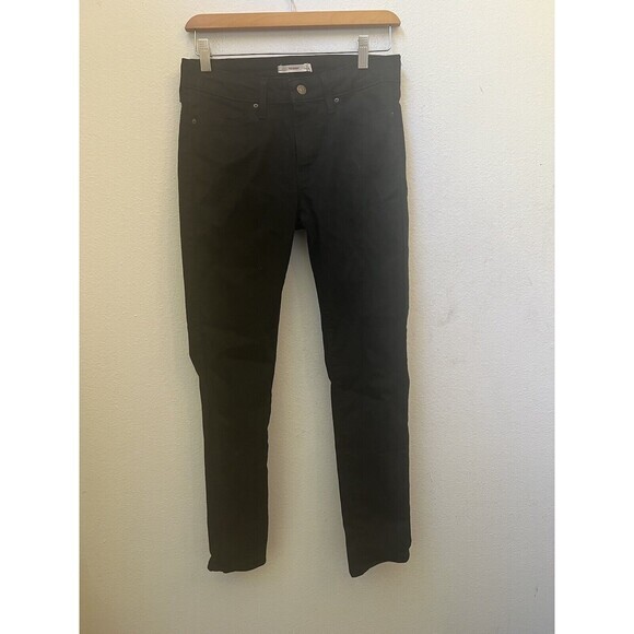 Levi's Denim - LEVIS 711 SOLID BLACK SKINNY PANTS SIZE 28 (S2)